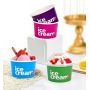 Custom Disposable Ice Cream Paper Cups 3oz 5oz 8oz Single Wall Recyclable Cups 