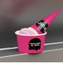 Customized hot pink 3oz 5oz Ice Cream Cups Clear Disposable Printed Custom Ice Cream Paper Cups 