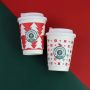 Free Sample Custom Paper Cup Advertising Paper Cup Printing logo Christmas Design Paper Coffee Cups