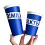 Custom logo Double Wall papercup Disposable Milk Tea Cup milk Cup Coffee Cup Hot Coffee Papercup clear cups for milk 
