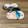 custom White Round Absorbent Paper Drink Coasters Blank Beer Pulp Cardboard Coaster