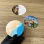 custom White Round Absorbent Paper Drink Coasters Blank Beer Pulp Cardboard Coaster
