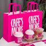 Restaurant Cafe Custom Logo Printed Food Takeaway Grocery Shopping Take Out Packaging Brown Recycled Kraft Paper Bag With Handle