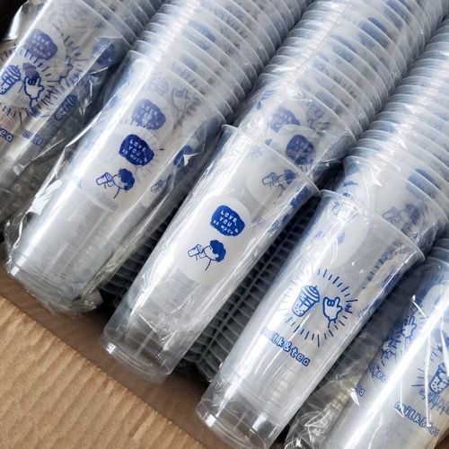 Custom Disposable PP Plastic Cup With Lid Custom Logo Boba Milk Tea Cups Bubble Tea Cup for Milktea