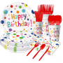 Custom Colorful Polka Dot Dinnerware Set Birthday Celebration paper Plates Napkins Easter Decorations Kids Birthday Party Supplies