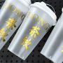 Custom gold logo Printed Disposable Cold Hot Drink Plastic Cup clear pp Cup Boba Bubble Plastic Cups