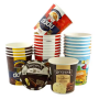 Custom printed 3oz Size Disposable logo Design 5oz Paper Ice Cream Cup With Paper Lid and Paper Cover