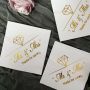 Gold Stamping white Napkin Table Decoration Custom Logo Printed Paper Napkins for Wedding and Party