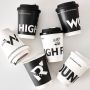 Coffee Cup Custom Printed Black 8Oz 12Oz 16Oz 20Oz Cup for Drink Disposable Cafe Cups With Lids