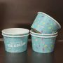 Disposable Paper Cup Ice Cream Containers Ice Cream Paper Cup With Lid Custom Printed logo Paper Ice Cream Package