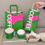Custom Single Cup Bag 2 Cup 4 Cup Craft Paper Coffee Bag Shopping Paper Bags